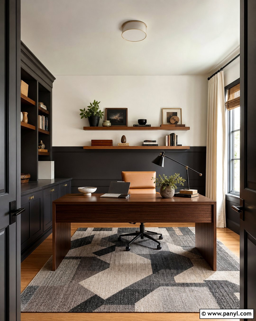 Charcoal 34 Painted Home Office - 25 34 Painted Wall ideas
