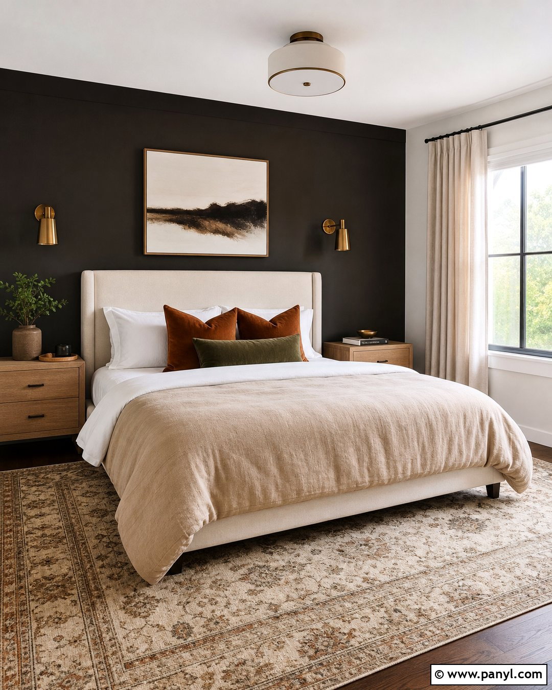 Charcoal Accent Wall Behind The Bed - 30 charcoal accent wall ideas