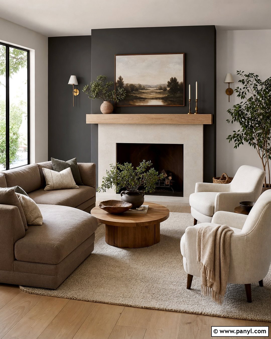 Charcoal Accent Wall With A Fireplace - 30 charcoal accent wall ideas