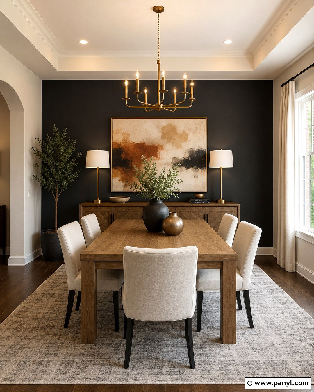 Charcoal Accent Wall With Cream Walls - 20 Accent Wall With Cream Walls