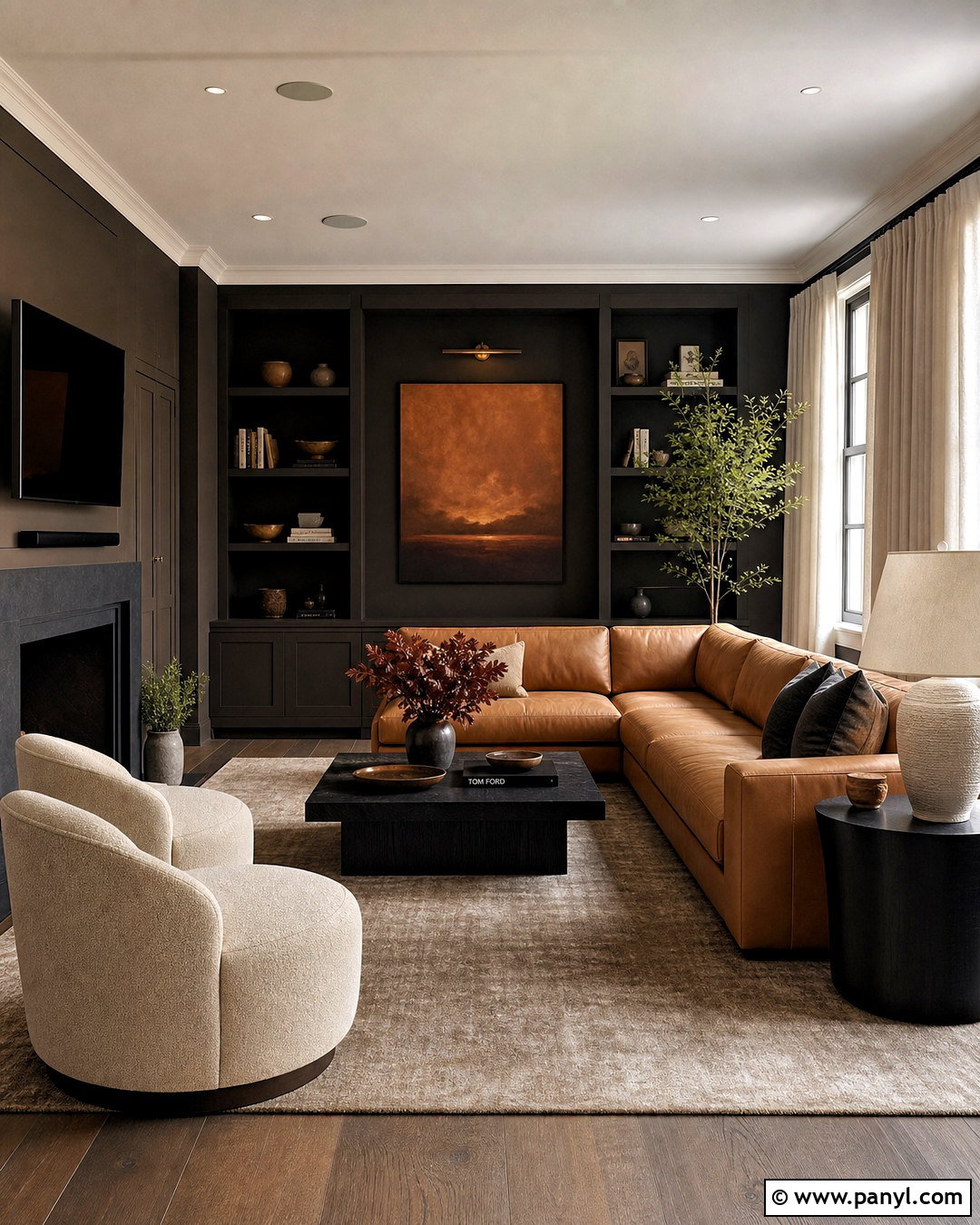 Charcoal And Camel Living Room Paint - 20 living room paint ideas color schemes