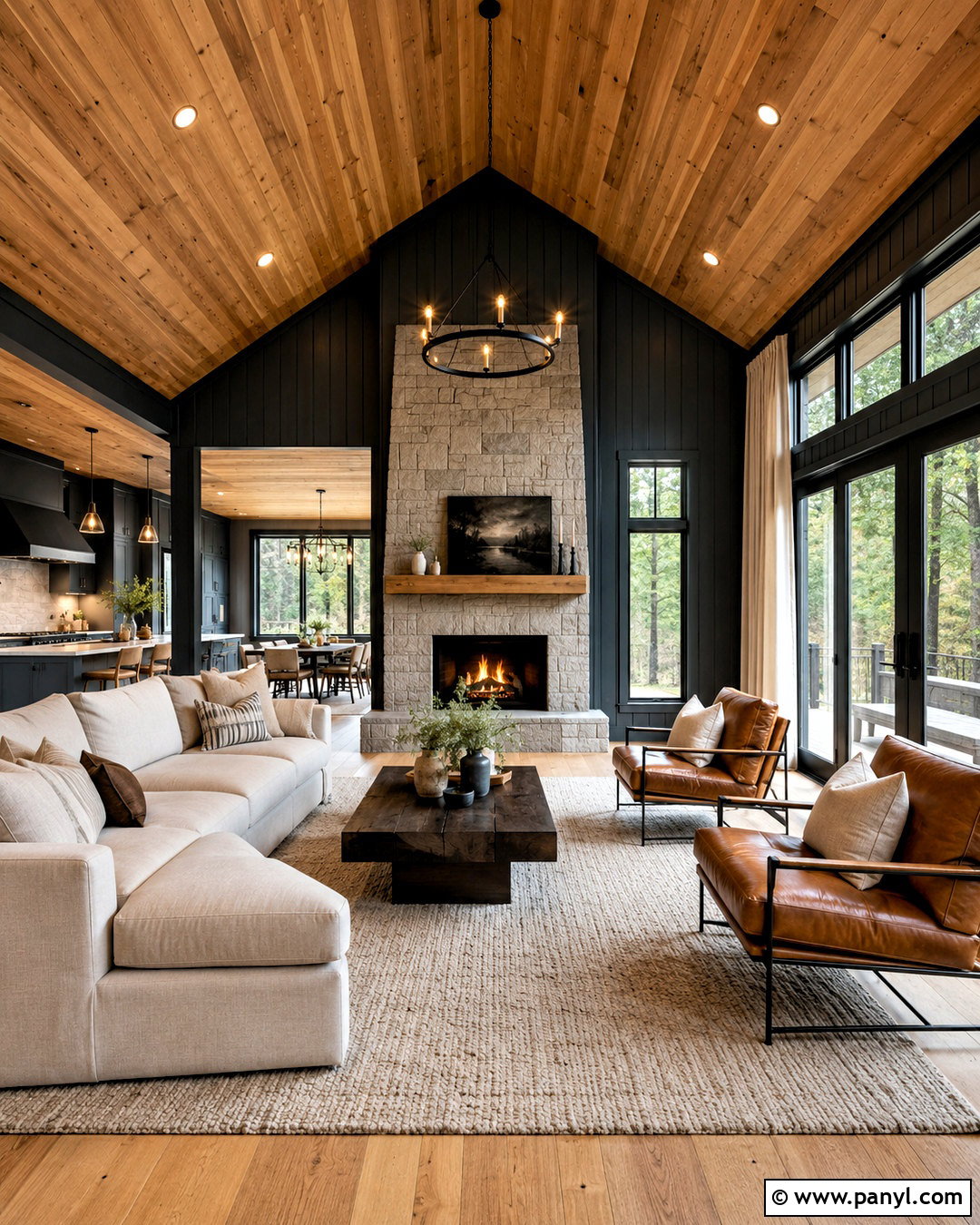 Charcoal And Cedar Cabin Color Scheme - 20 cabin color schemes