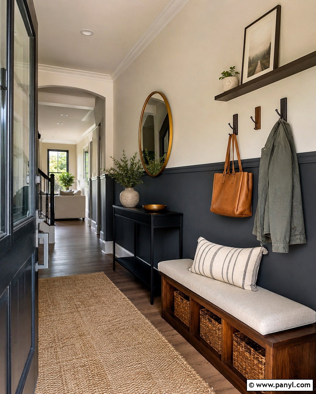 Charcoal And Ivory Split Wall - 20 Split Wall Color Ideas