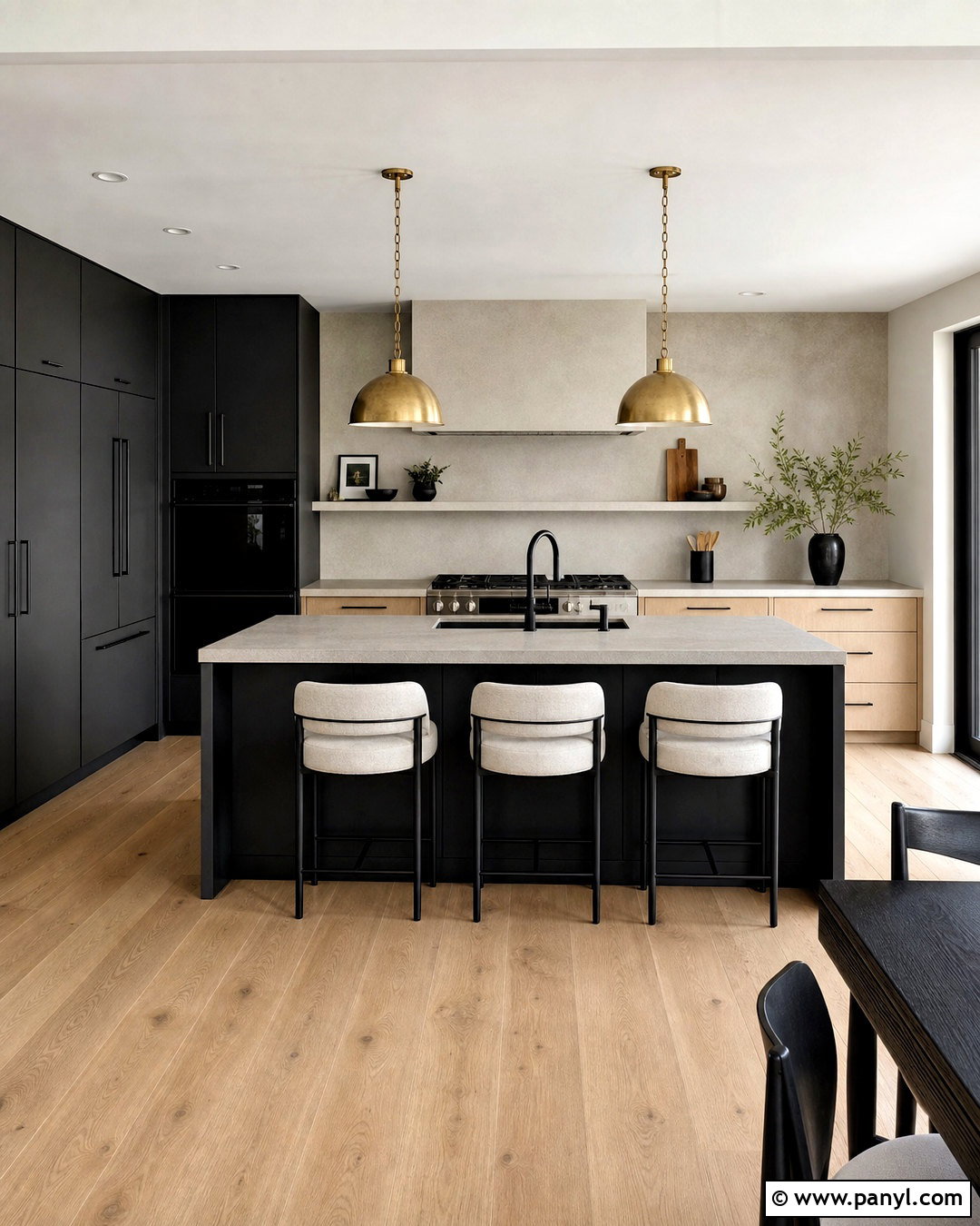 Charcoal And Light Oak Kitchen - 20 kitchen colour schemes