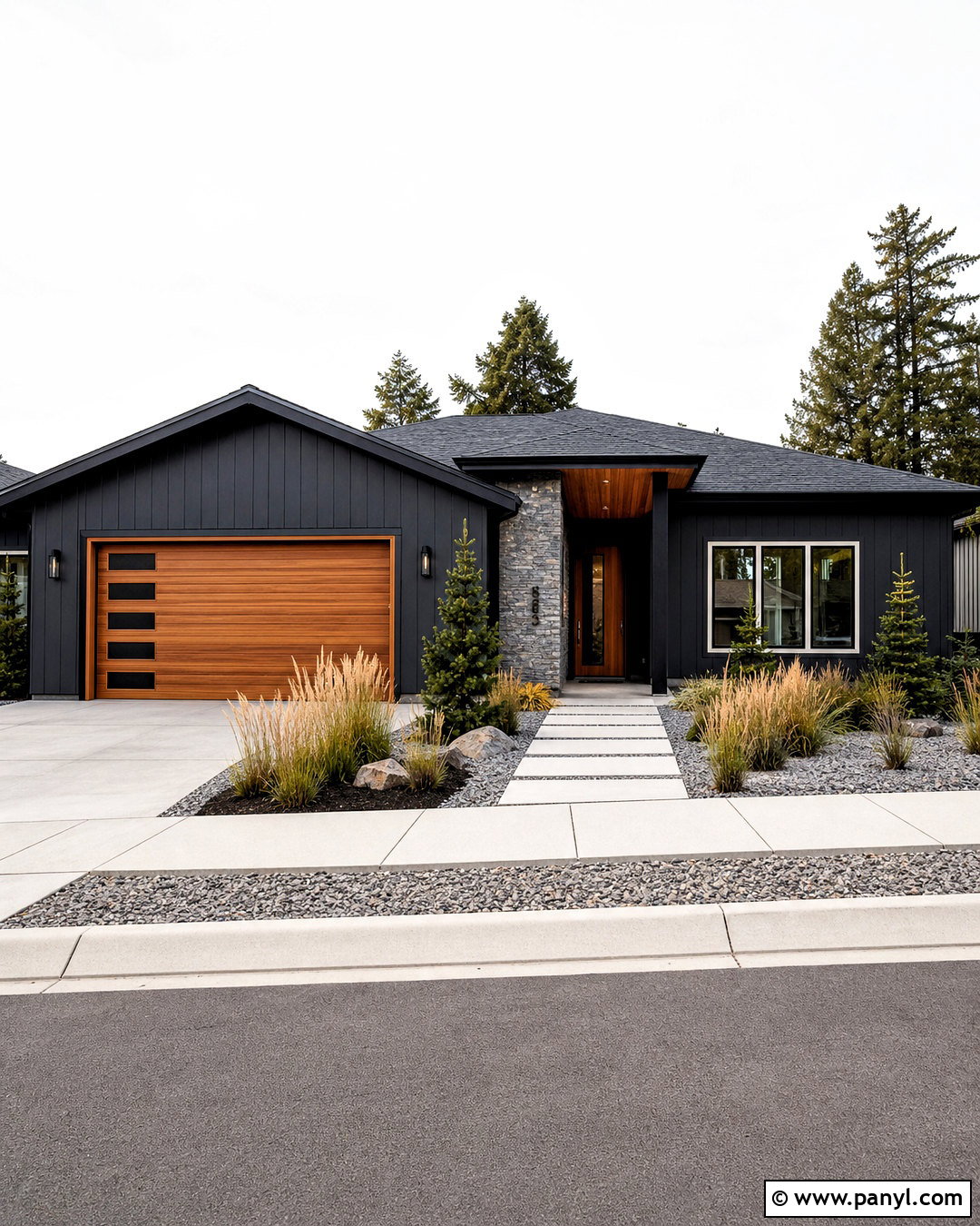 Charcoal And Natural Wood Exterior Color Combination - 20 home outer colour combination ideas