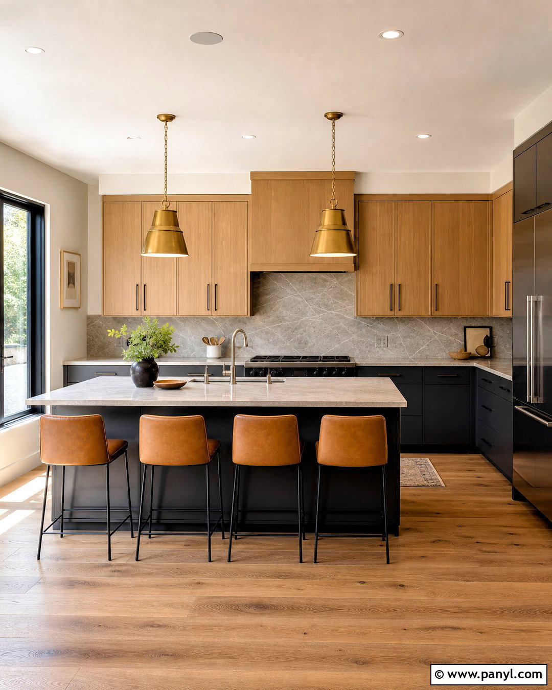 Charcoal And Natural Wood Kitchen Color Scheme - 20 kitchen ideas color schemes