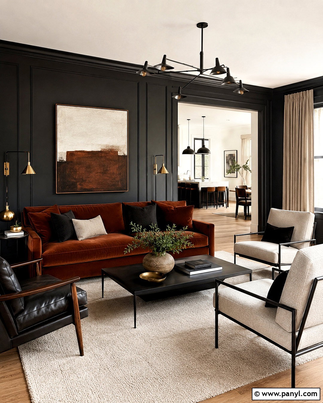 Charcoal And Rust Color Scheme - 20 indoor color schemes house ideas