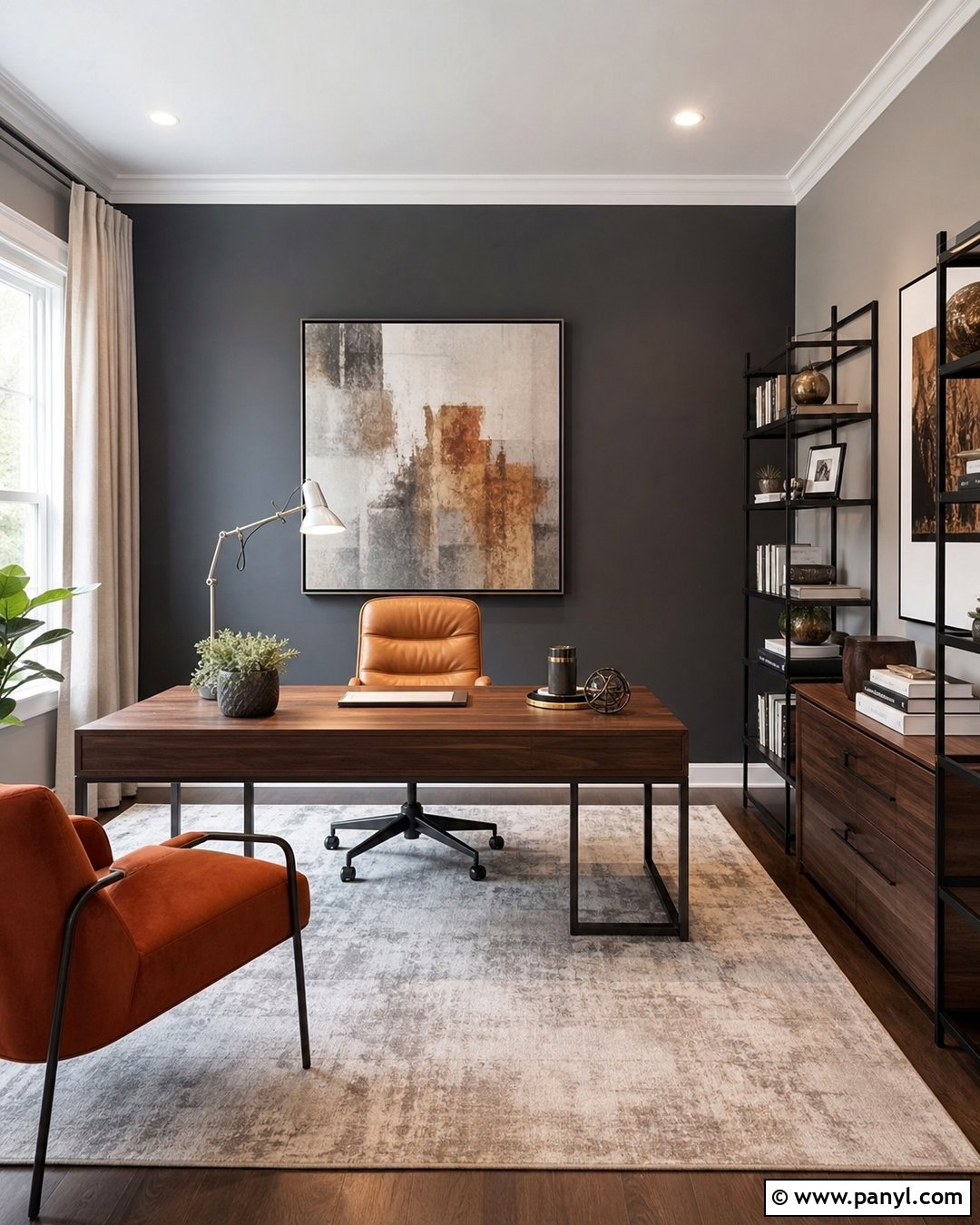 Charcoal And Rust Interior Colour Combination - 20 Interior House Colour Combination Ideas