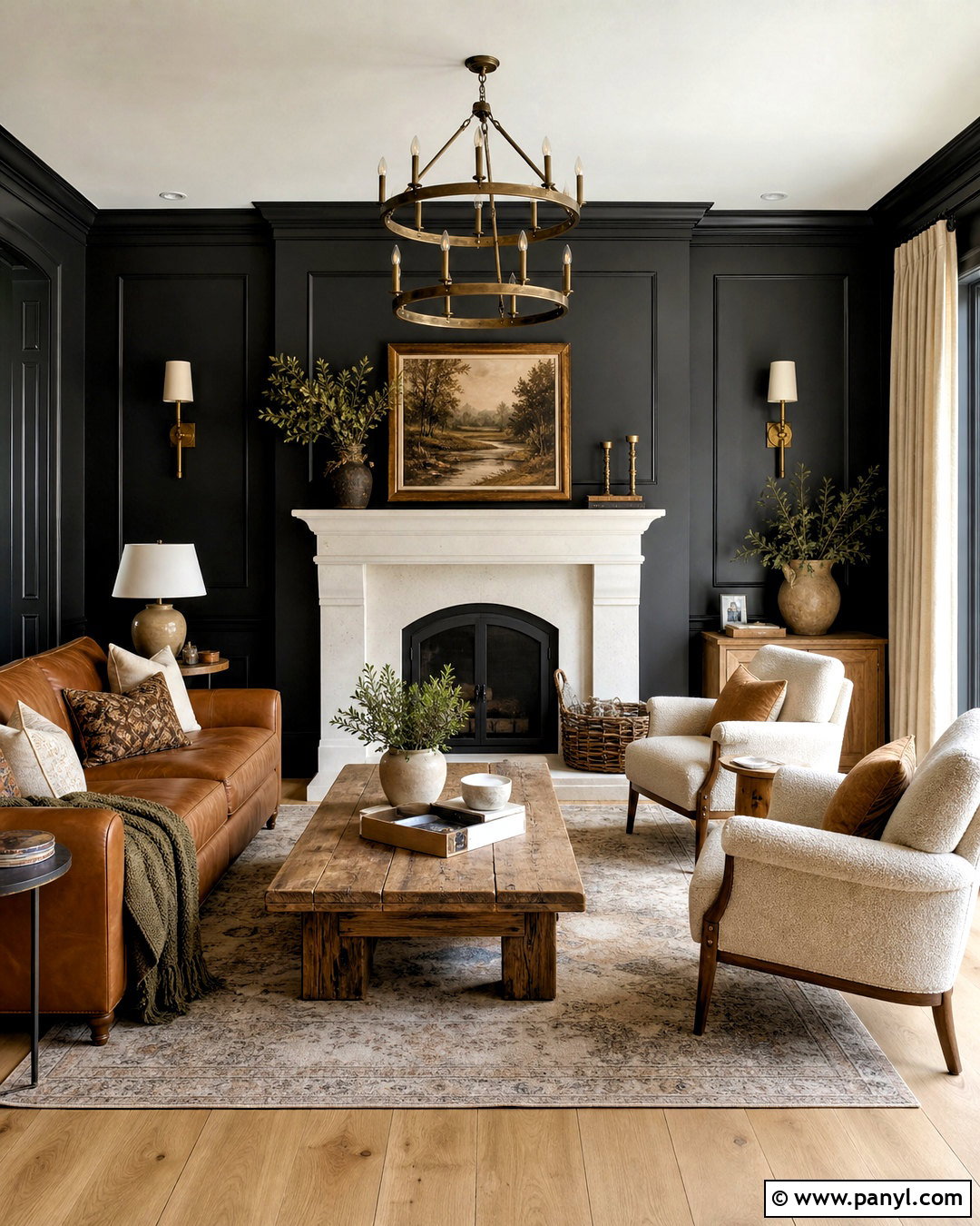 Charcoal And Warm Tan Farmhouse Living Room Palette - 20 farmhouse color palette living room ideas