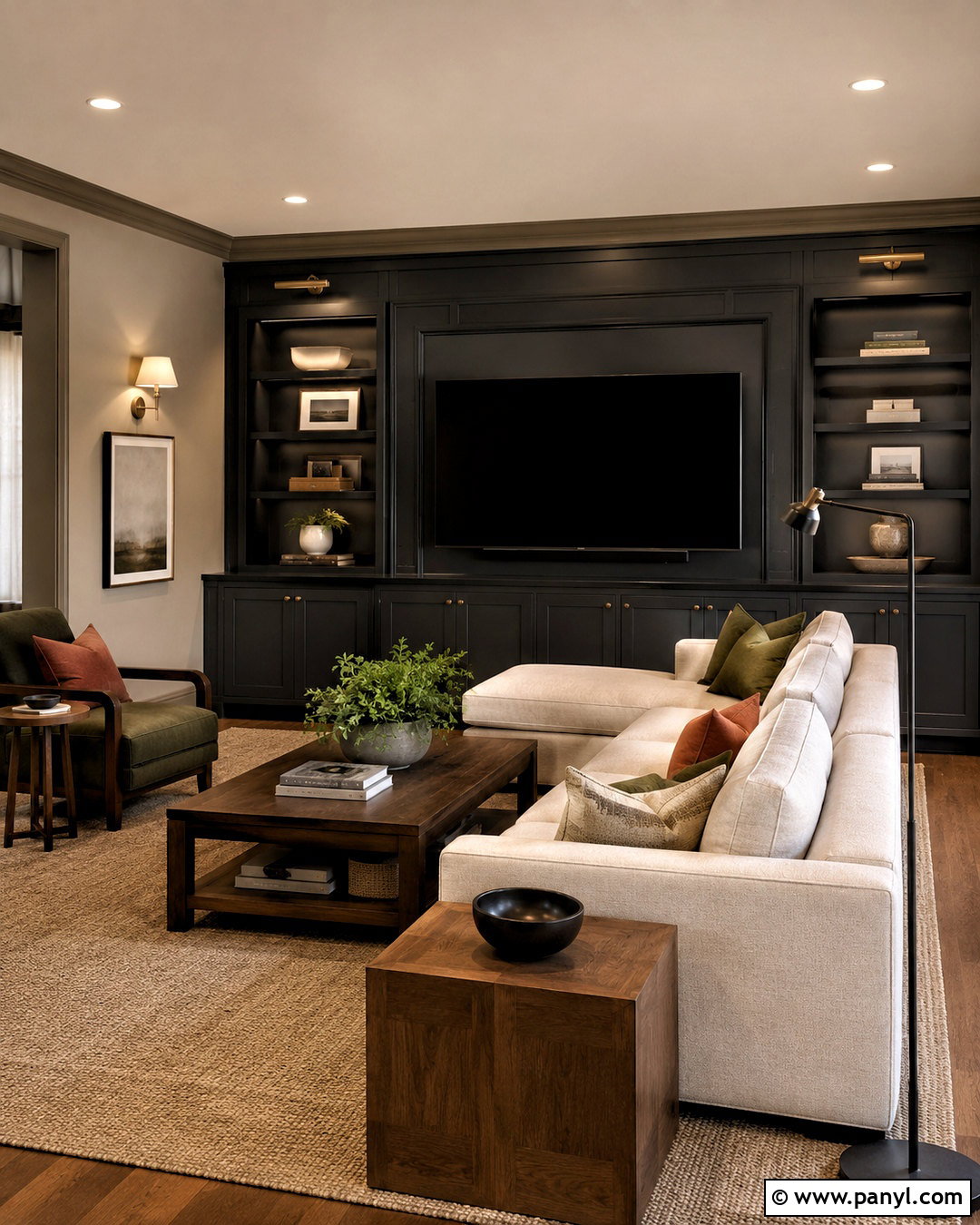 Charcoal And Warm Taupe Wall Paint - 20 Wall Paint Color Schemes