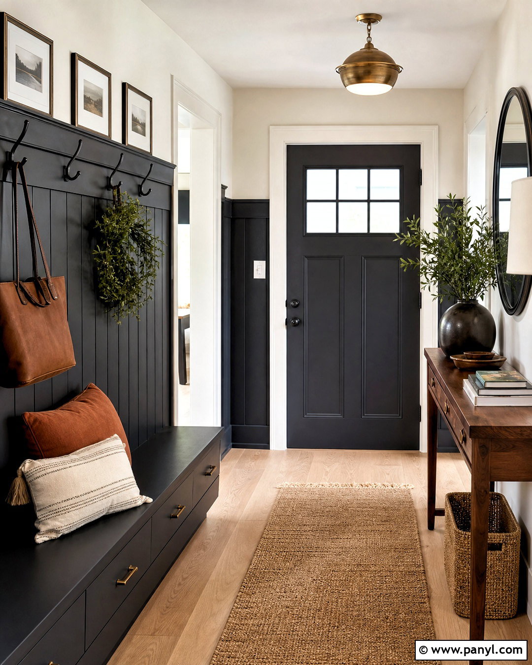 Charcoal And White Entryway Paint Scheme - 20 indoor paint colors schemes
