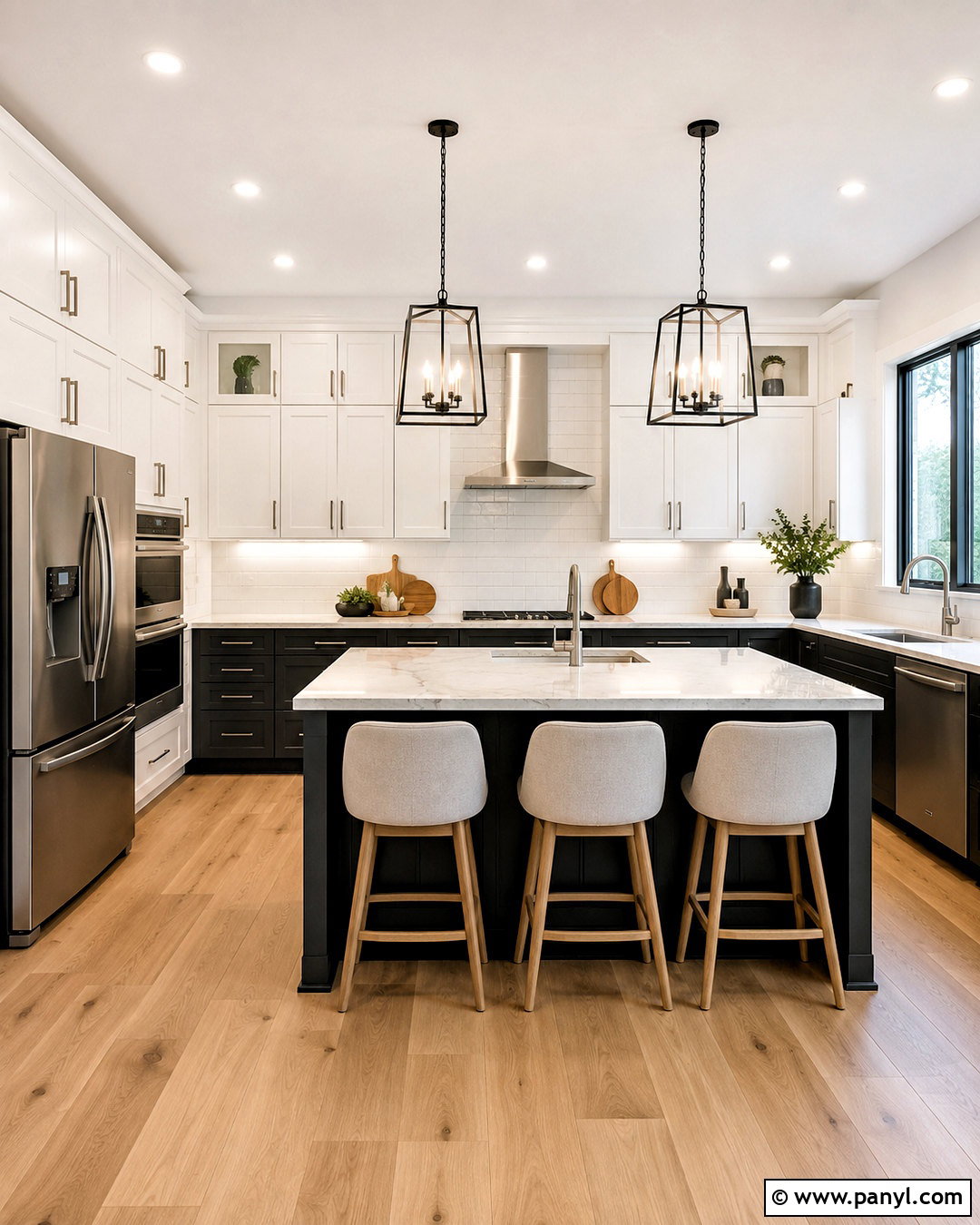 Charcoal And White Kitchen - 20 kitchen color themes
