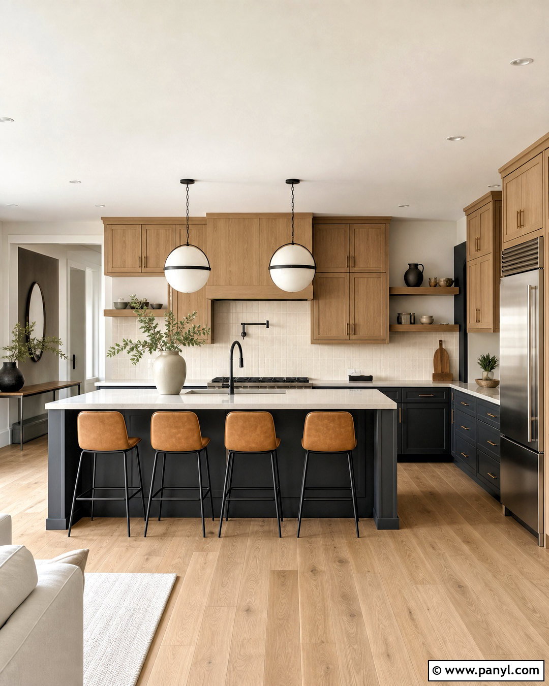 Charcoal And Wood Kitchen - 20 kitchen room colour ideas