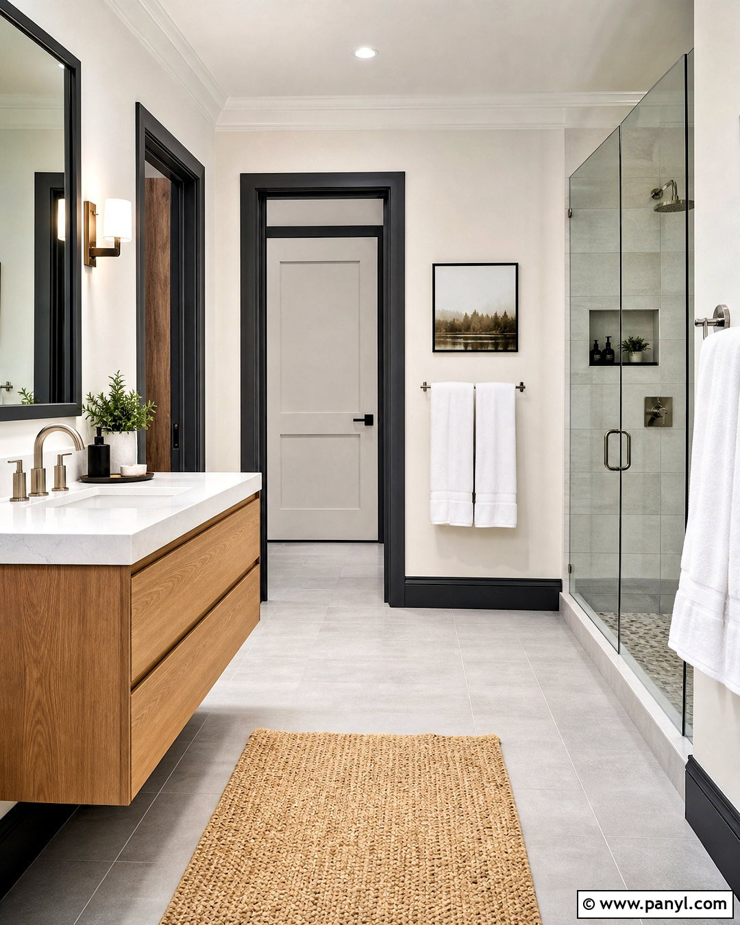 Charcoal Baseboards Bathroom - 20 dark baseboards and trim ideas