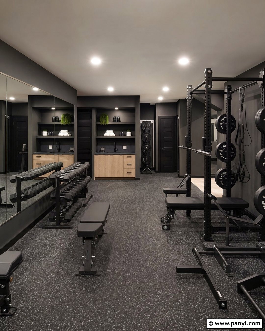 Charcoal Basement Gym Walls - 20 Basement Gym Wall Colors