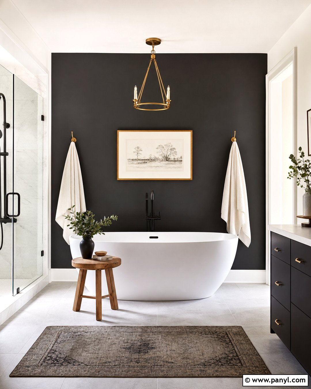 Charcoal Bathroom Accent Wall - 30 Accent Wall Bathroom Painted Ideas