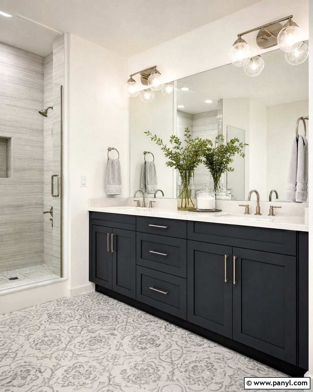 Charcoal Bathroom Vanity - 20 bathroom vanity paint ideas