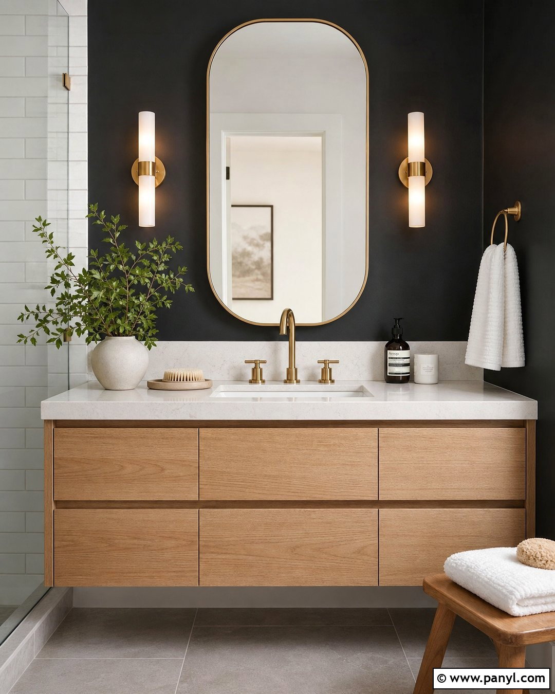 Charcoal Bathroom Vanity Wall - 30 charcoal accent wall ideas
