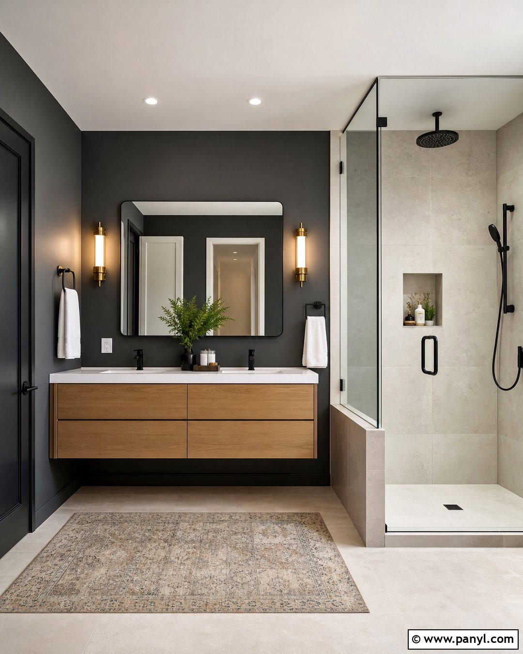 Charcoal Bathroom Walls - 20 Best Colors For Bathroom Walls