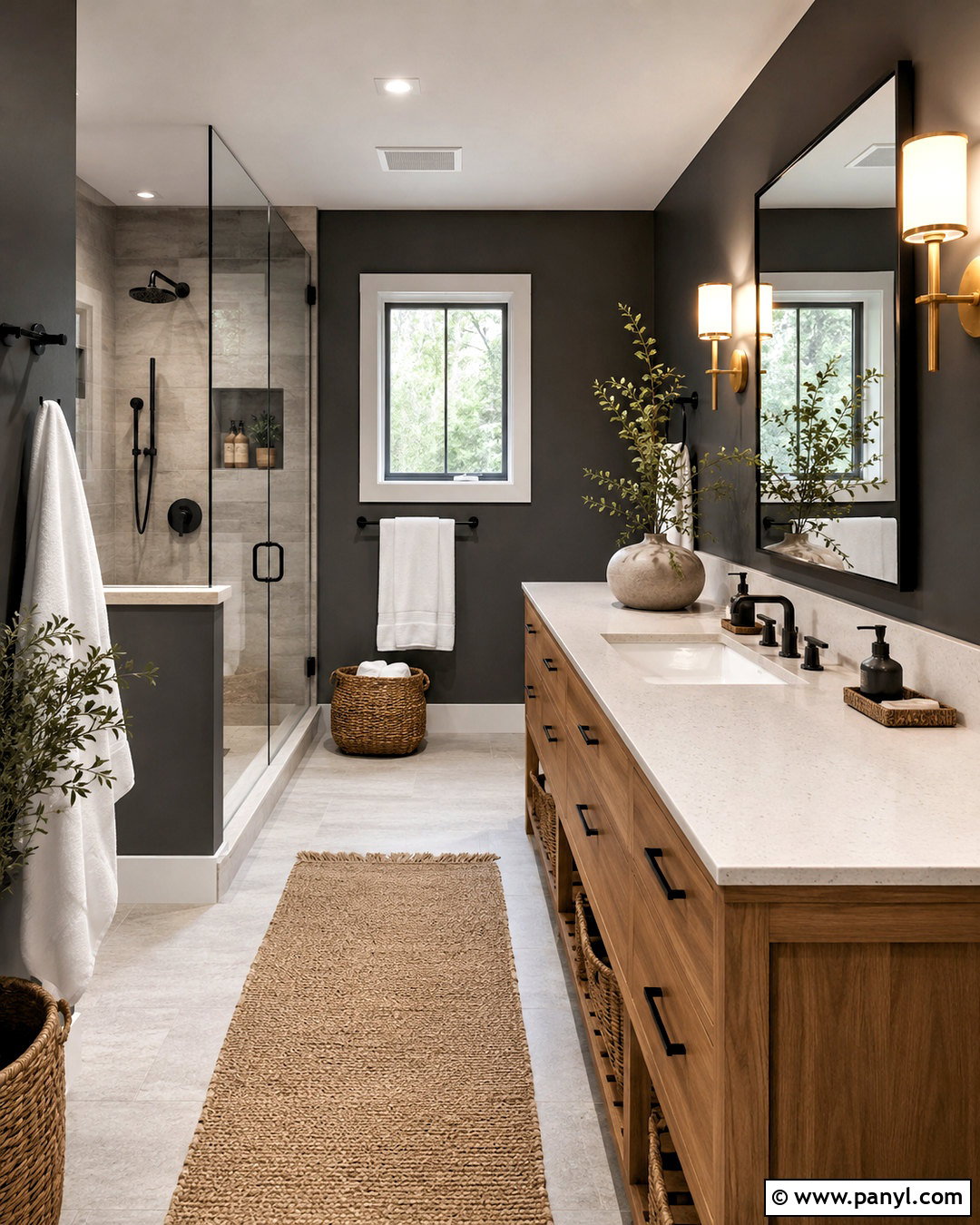 Charcoal Bathroom - 35 trending bathroom colors