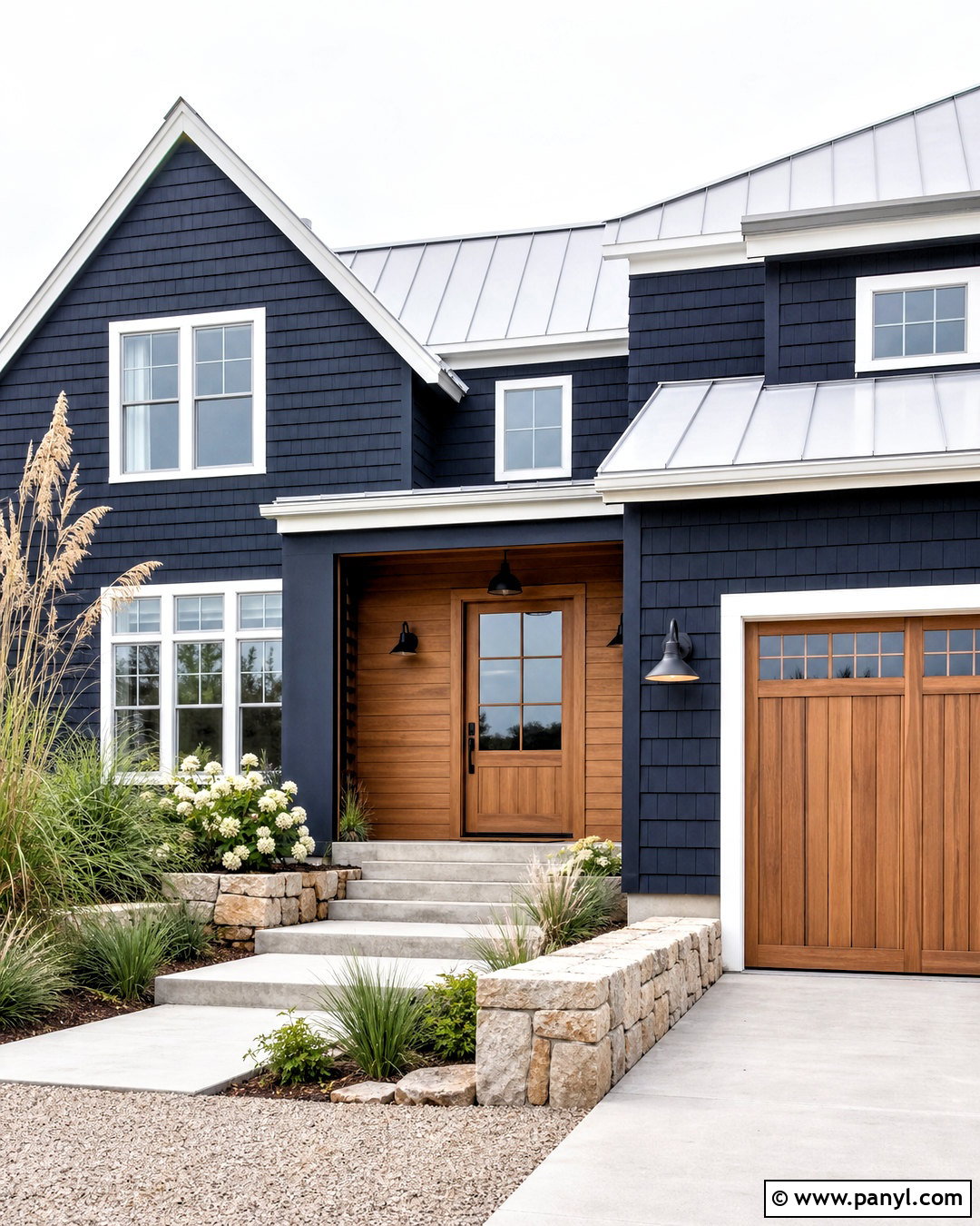 Charcoal Beach House Exterior With Cedar Accents - 20 beach house exterior paint colors