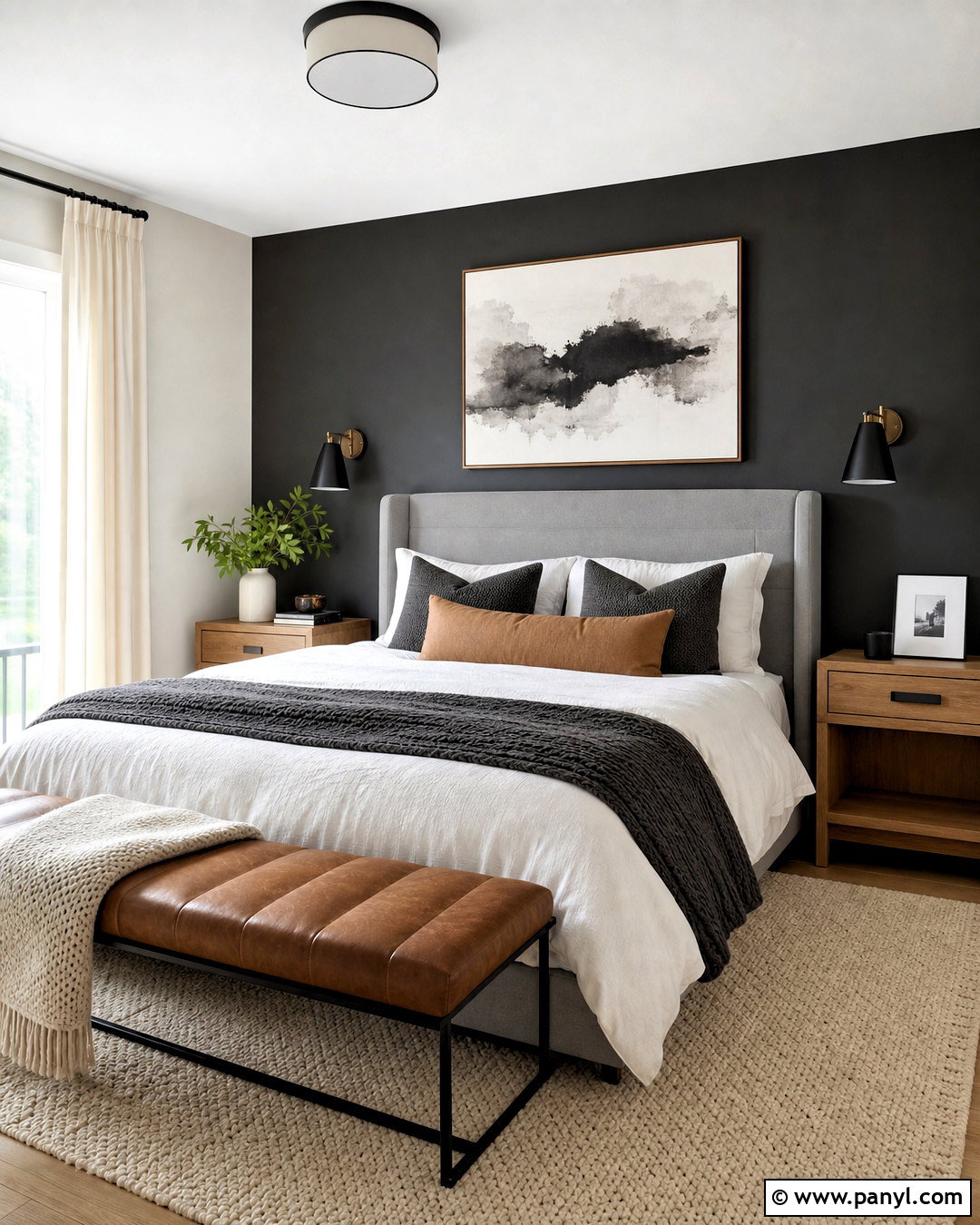 Charcoal Bedroom Accent Wall - 20 room painting ideas bedroom ideas