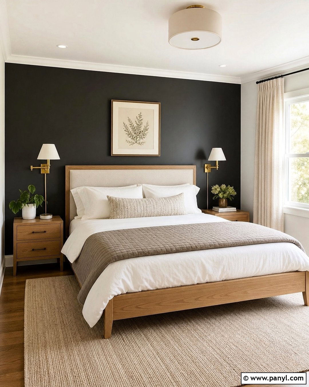 Charcoal Bedroom Accent Wall - 30 Charcoal Walls