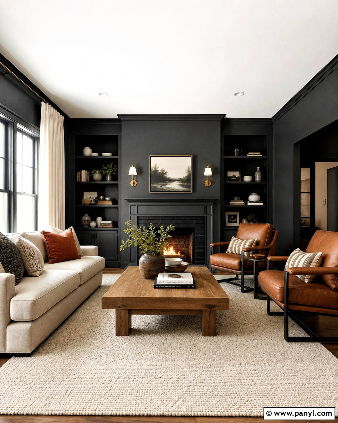 Charcoal Black Paint - 20 dark room paint colors