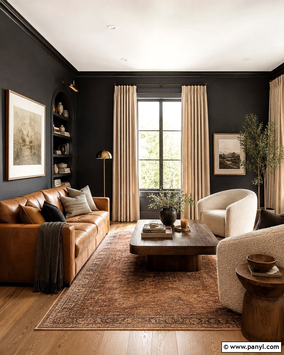 Charcoal Black Wall Color - 20 Dark Moody Wall Colors