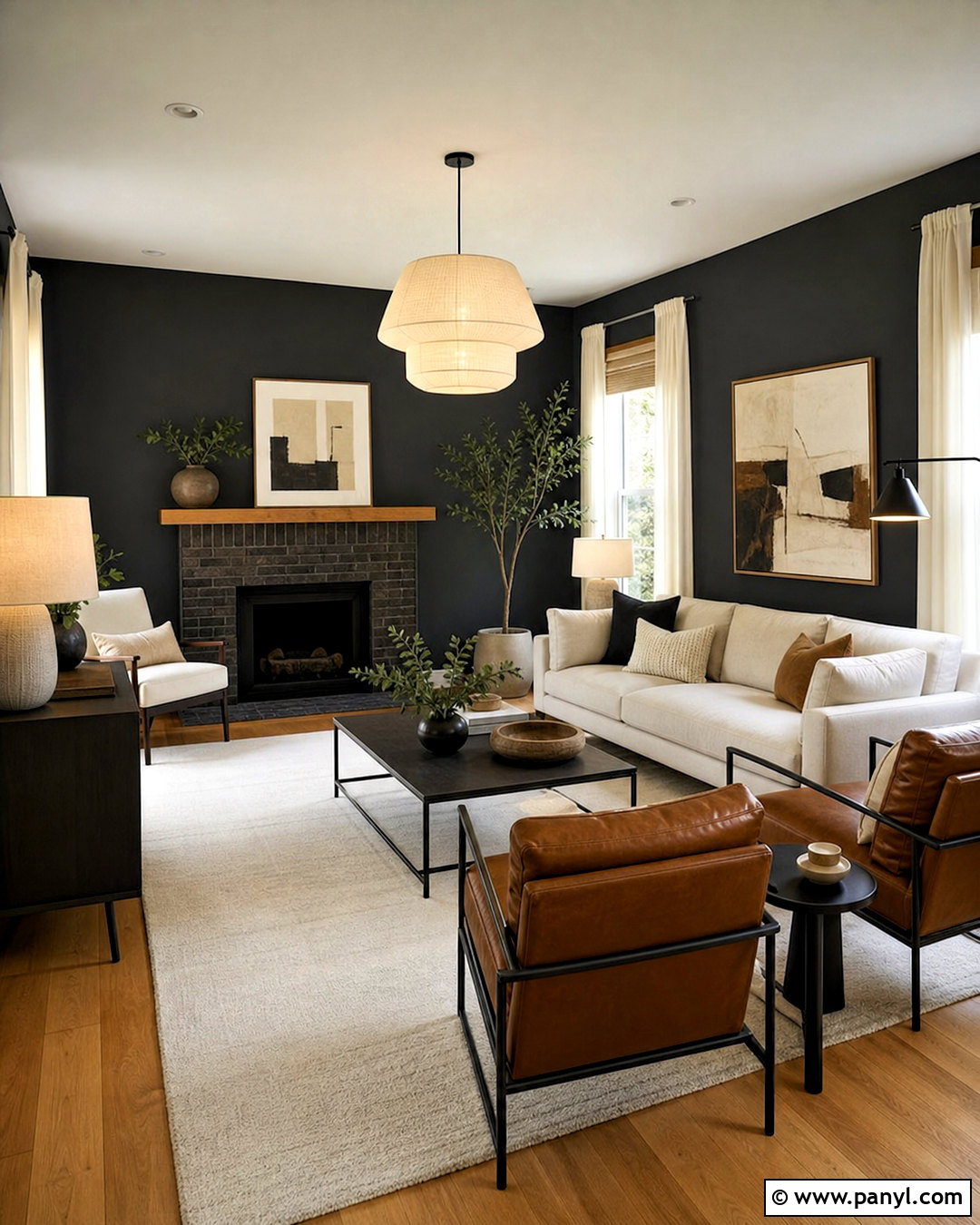 Charcoal Black Wall Paint - 20 dark wall paint colors