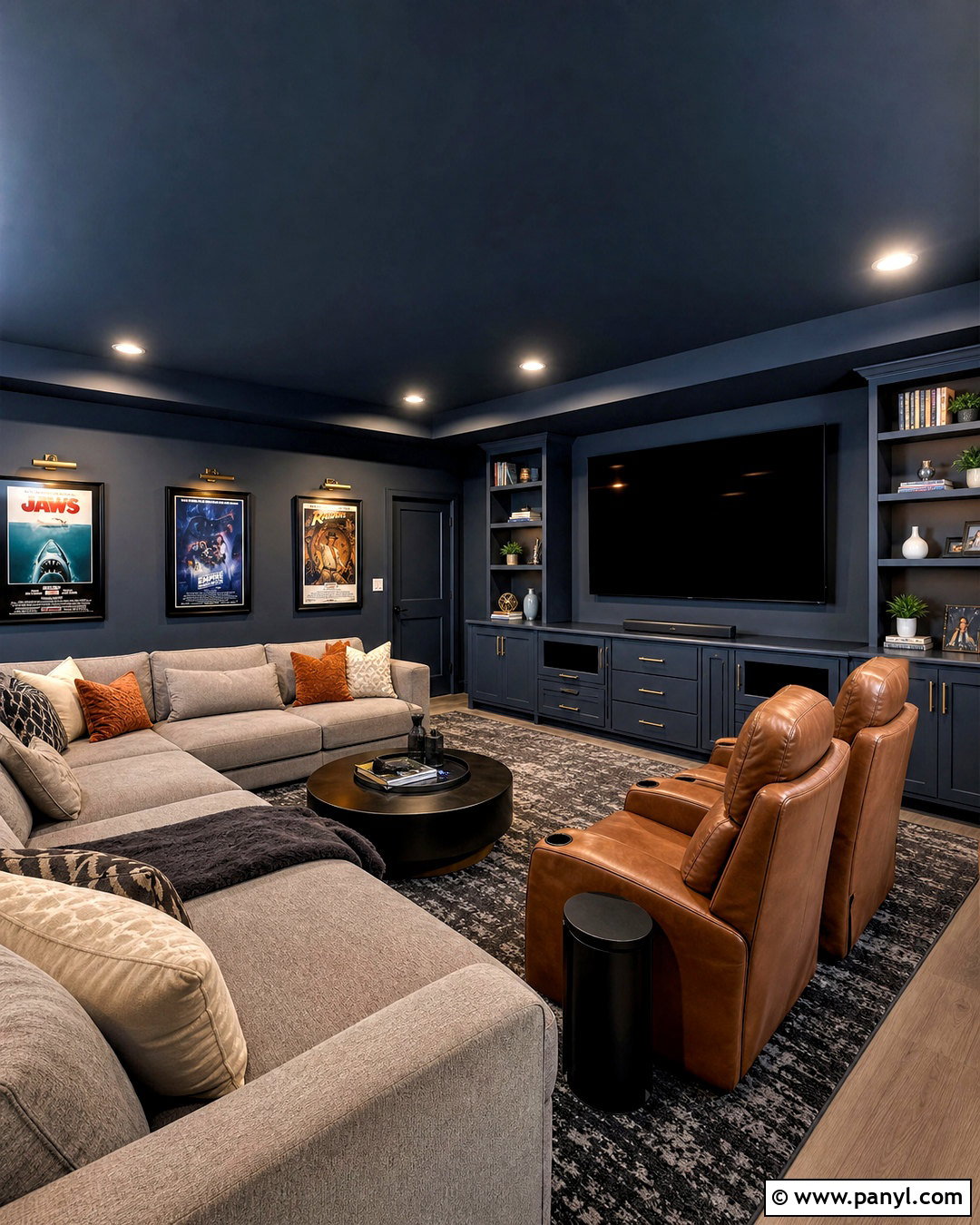 Charcoal Blue Media Room - 20 charcoal blue sherwin williams ideas