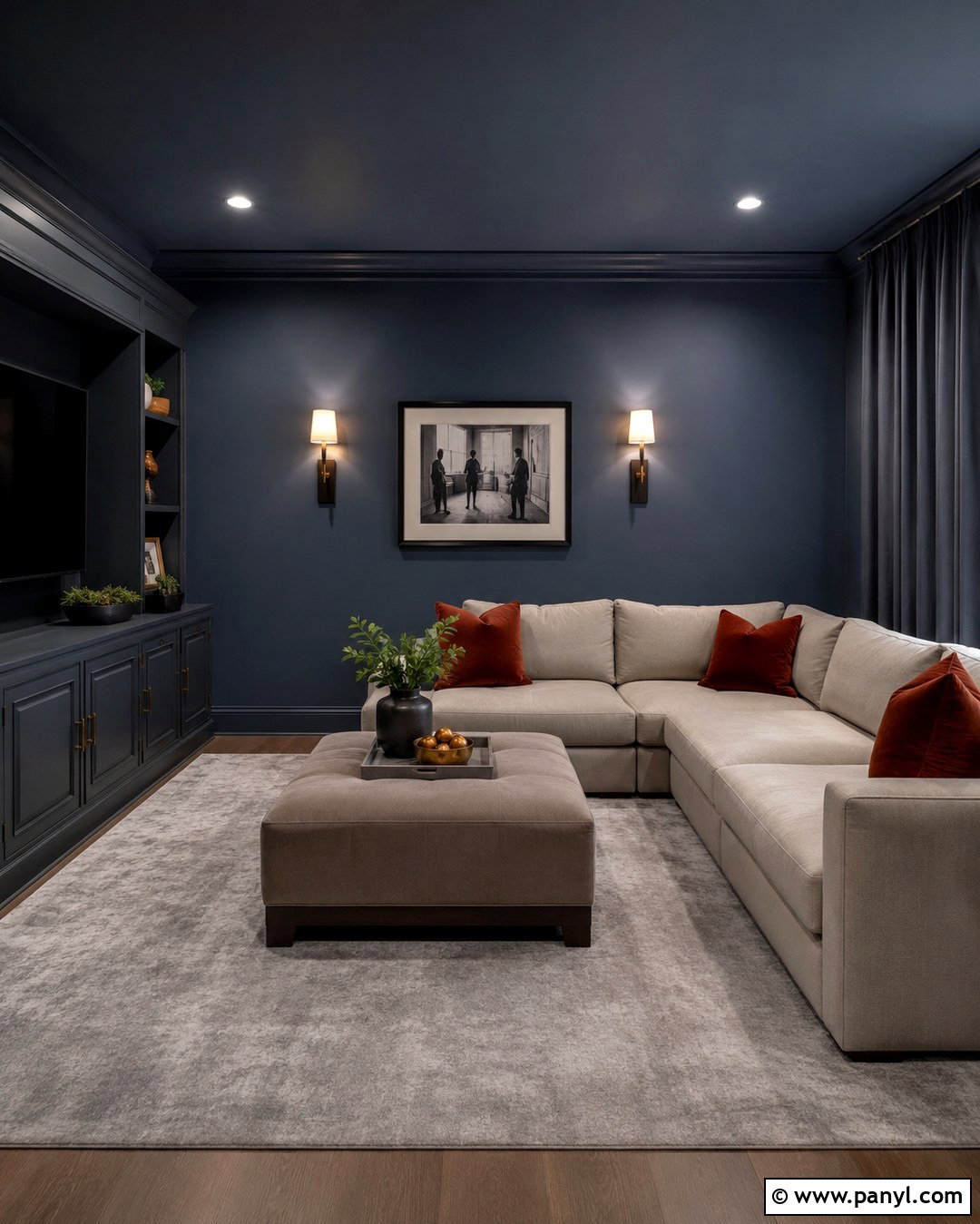 Charcoal Blue Wall Color - 20 Relaxing Wall Colors