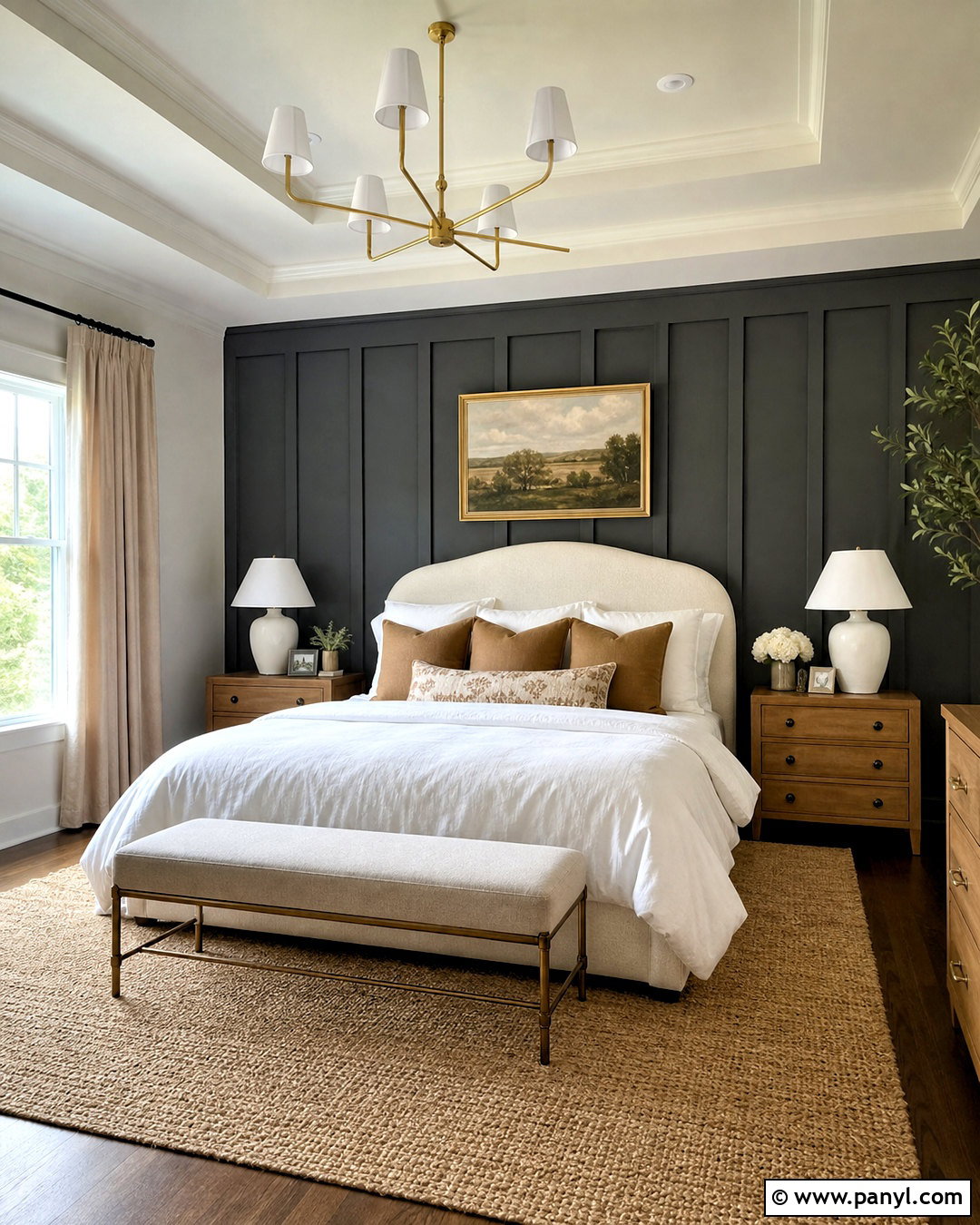 Charcoal Board And Batten Accent Wall - 20 charcoal accent wall bedroom ideas