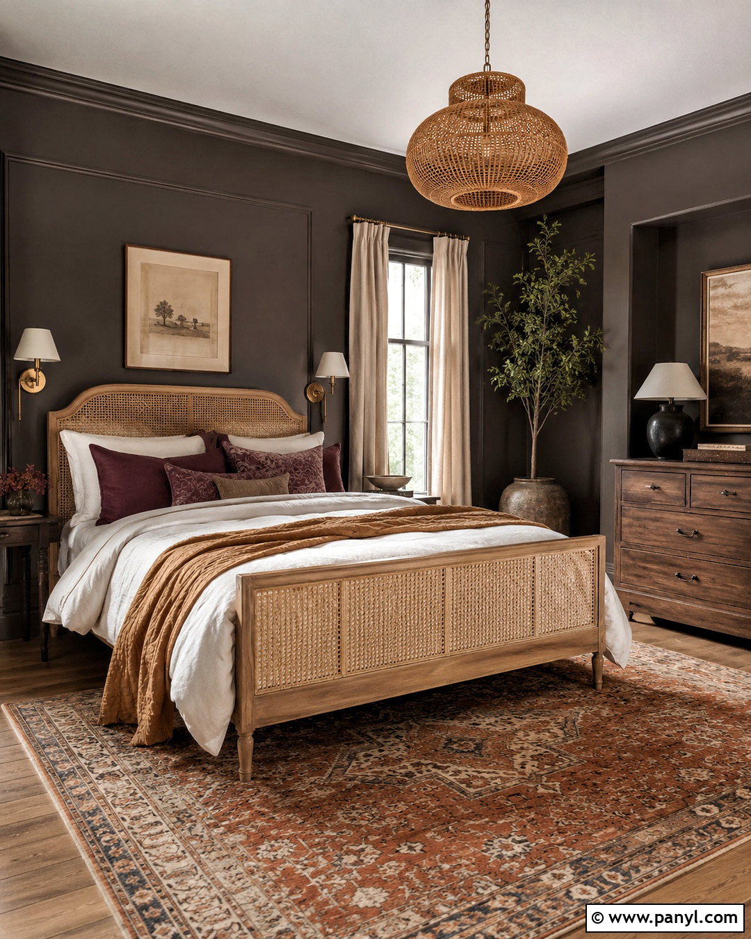 Charcoal Brown Boho Bedroom Paint Color - 20 boho bedroom paint colors