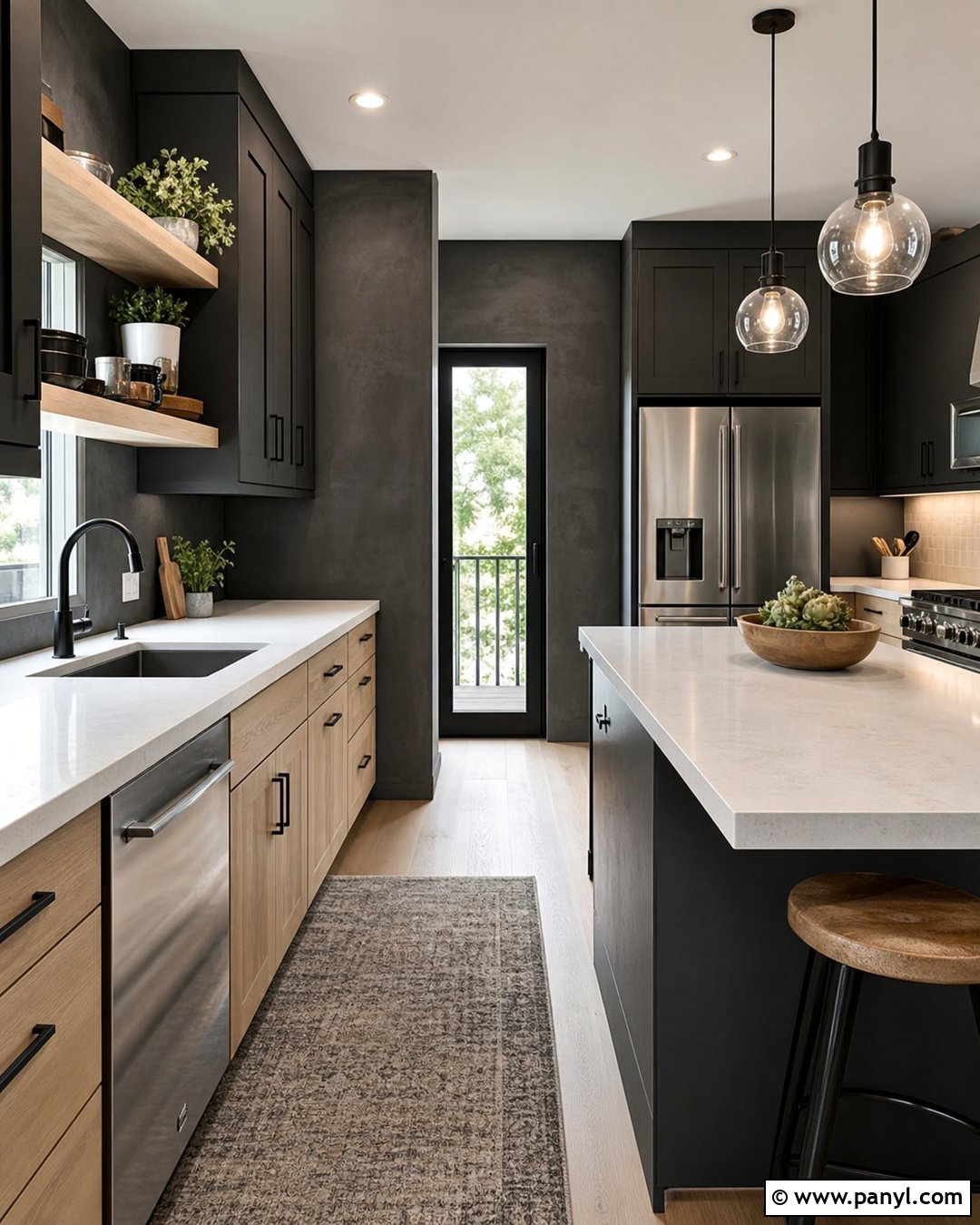 Charcoal Concrete Kitchen - 20 Paint Color That Looks Like Concrete Ideas