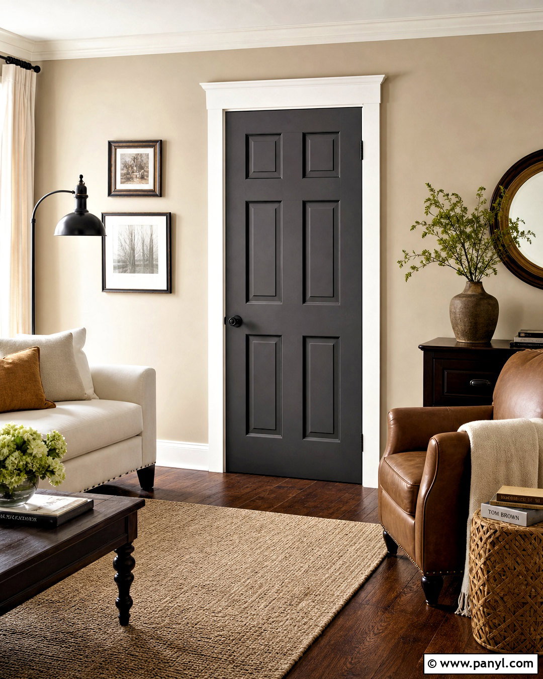 Charcoal Door With Beige Walls - 20 charcoal doors interior ideas
