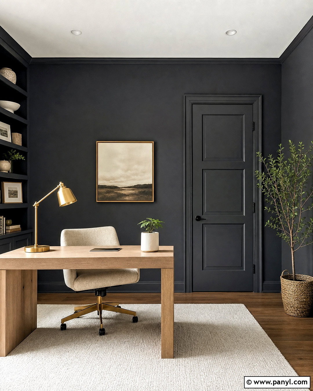 Charcoal Door With Charcoal Walls - 20 charcoal doors interior ideas