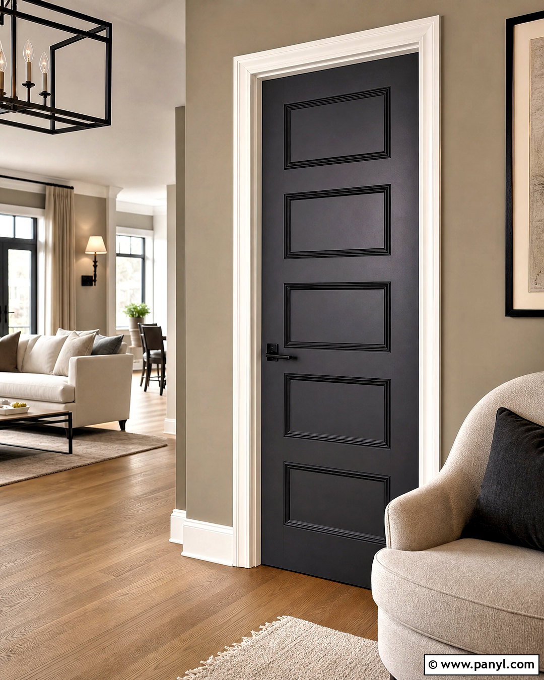 Charcoal Door With Greige Walls - 20 charcoal doors interior ideas