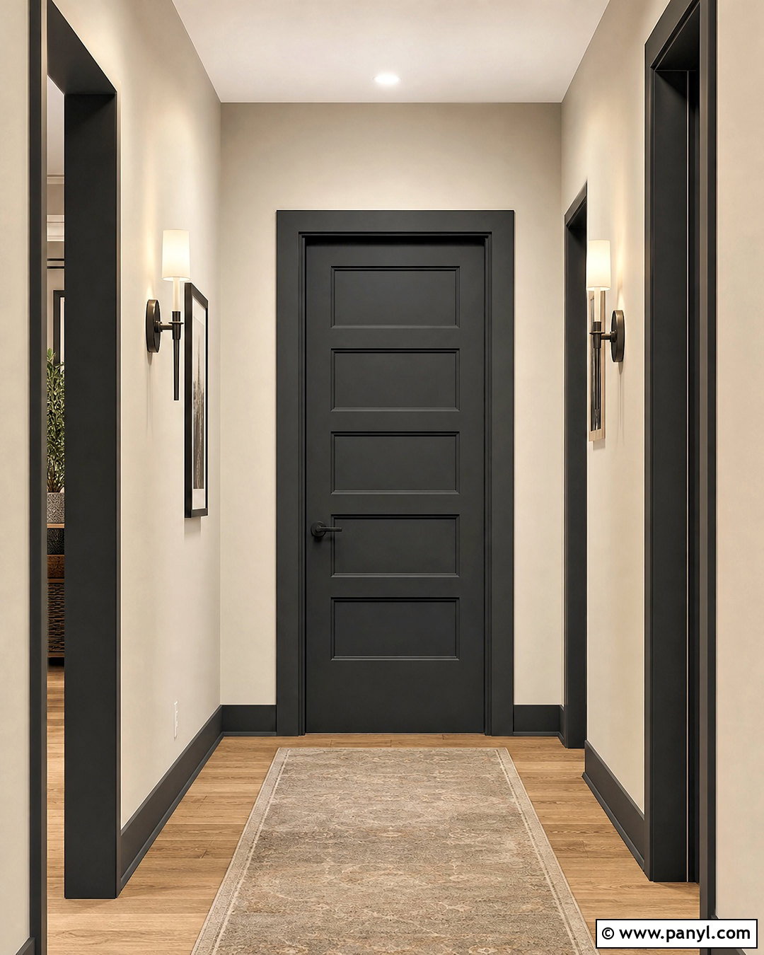 Charcoal Door With Matching Trim - 20 charcoal doors interior ideas
