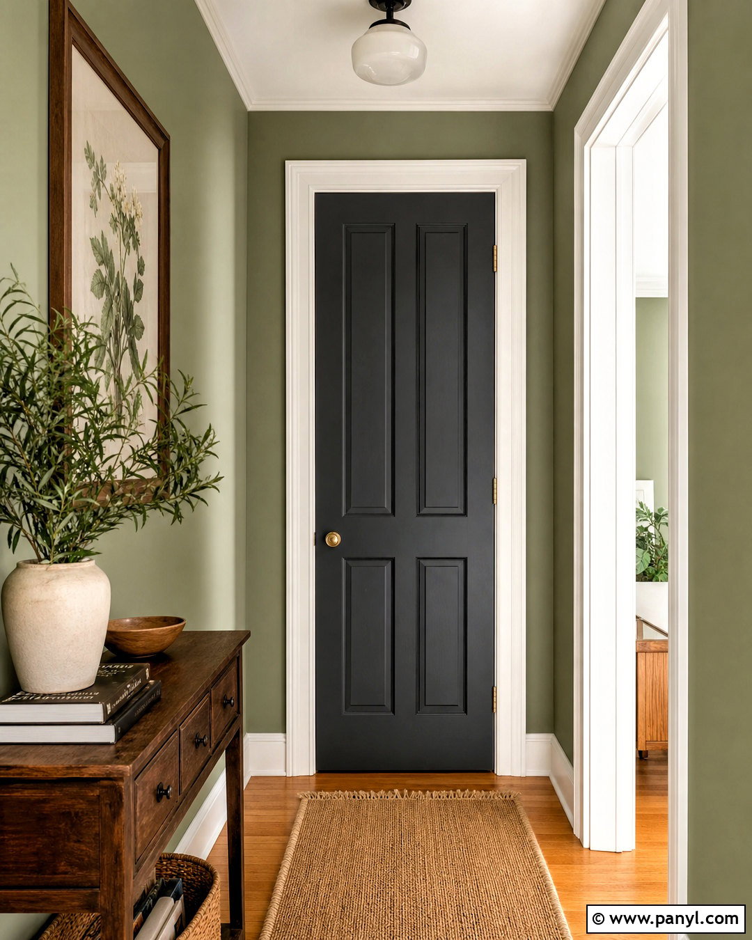 Charcoal Door With Sage Green Walls - 20 charcoal doors interior ideas