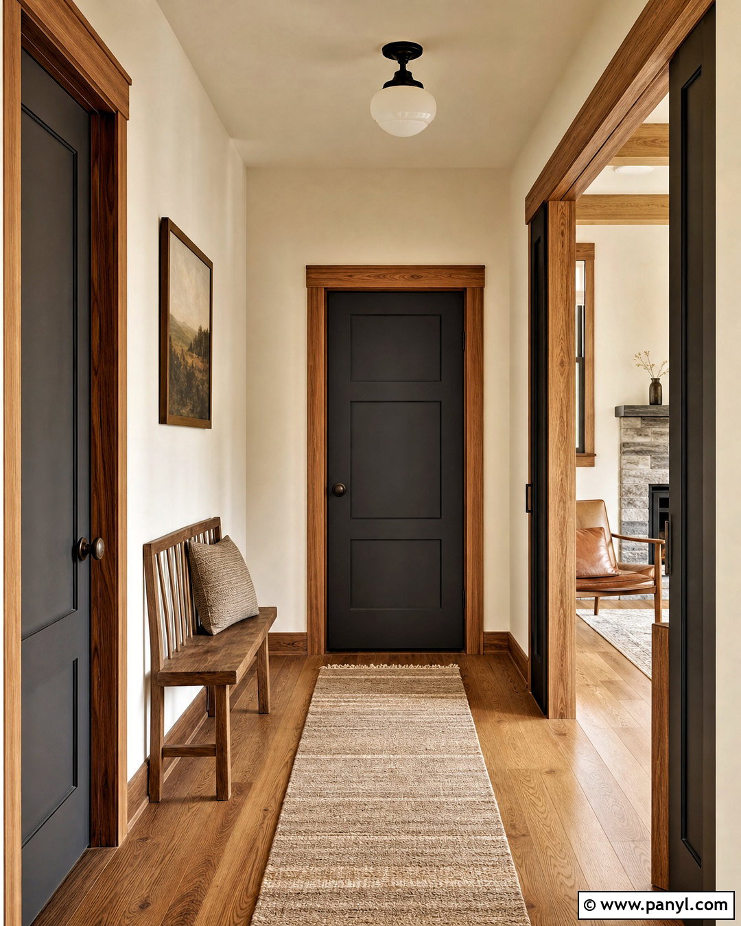 Charcoal Door With Wood Trim - 20 charcoal doors interior ideas