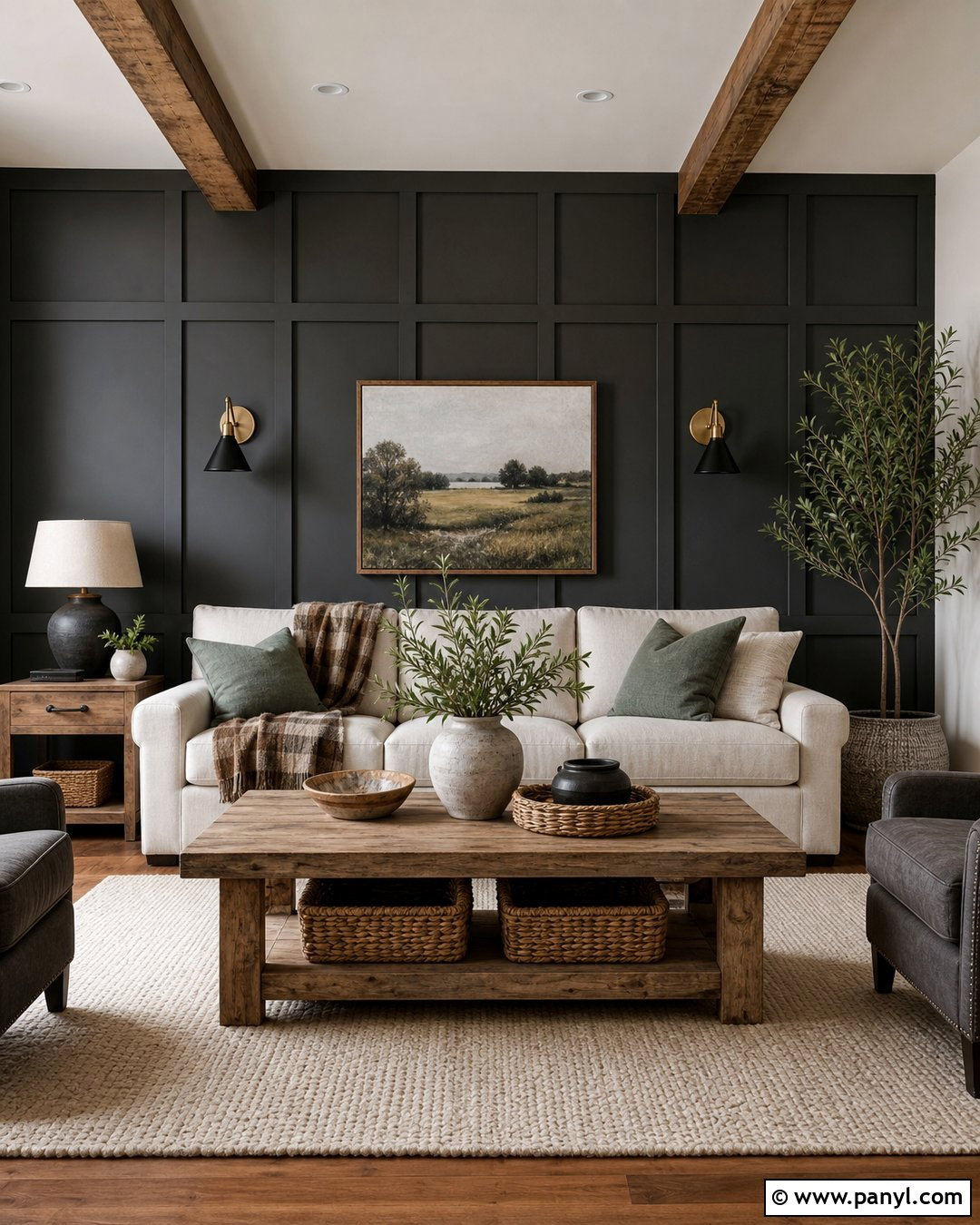 Charcoal Farmhouse Accent Wall - 30 charcoal accent wall ideas