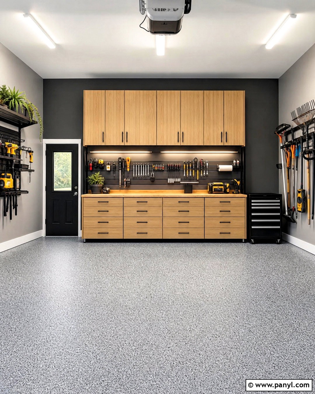Charcoal Garage Accent Wall - 20 garage painting ideas interior ideas