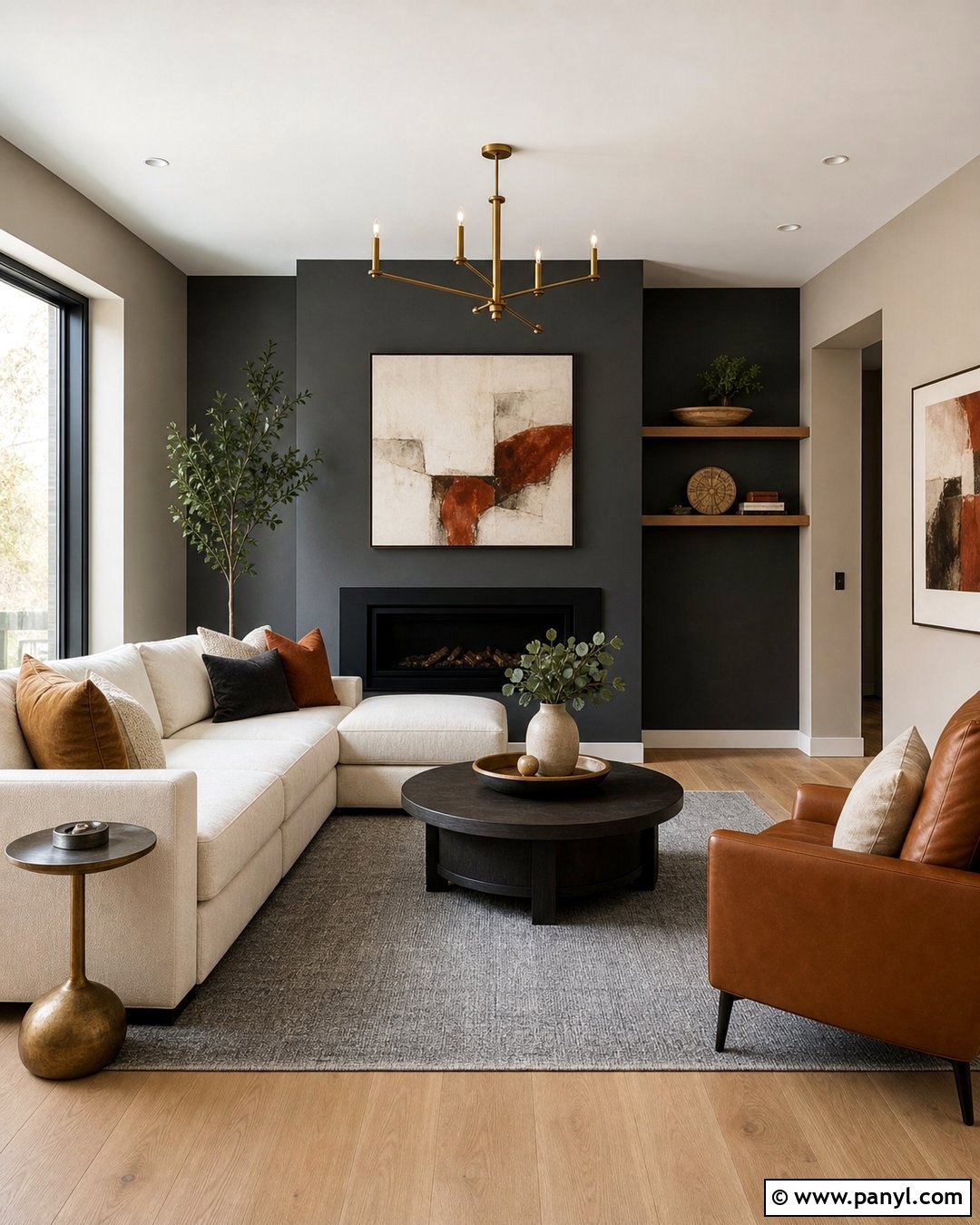 Charcoal Gray Accent Wall - 30 accent wall paint colors