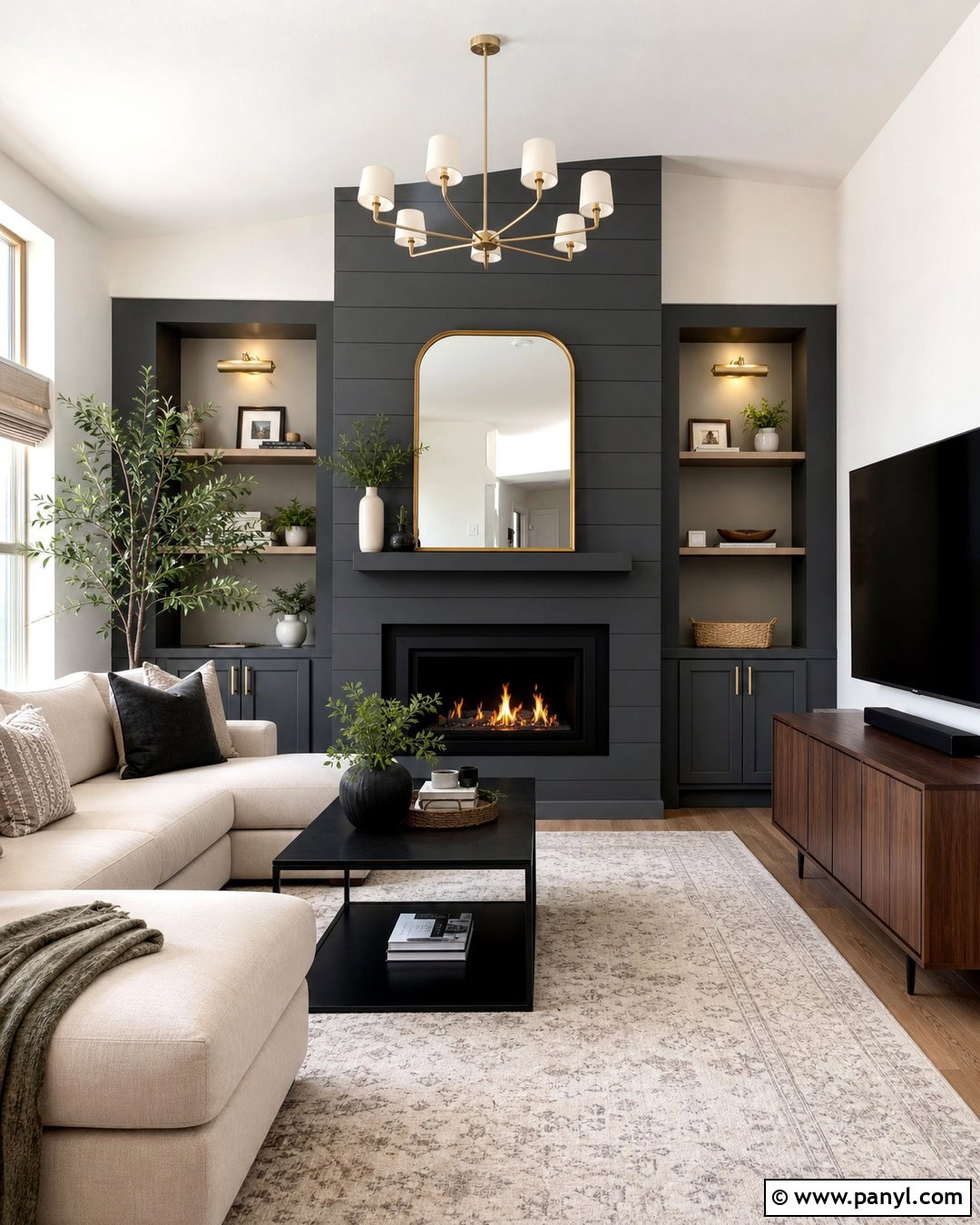 Charcoal Gray Accent Wall - 35 accent wall color ideas