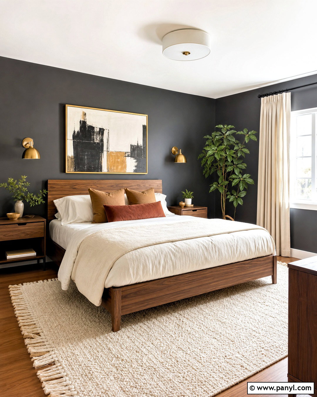 Charcoal Gray Accent Wall Bedroom - 20 gray accent wall bedroom ideas