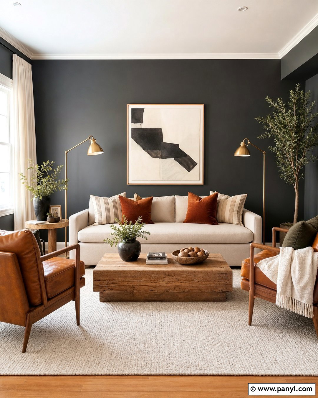 Charcoal Gray Accent Wall Living Room - 20 Empty Room With Gray Accent Wall Ideas