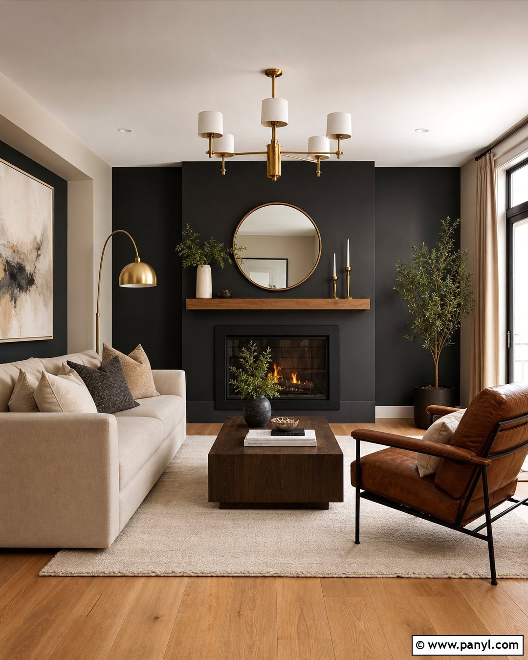 Charcoal Gray Accent Wall - 20 Accent Wall Colors That Go With Beige Ideas