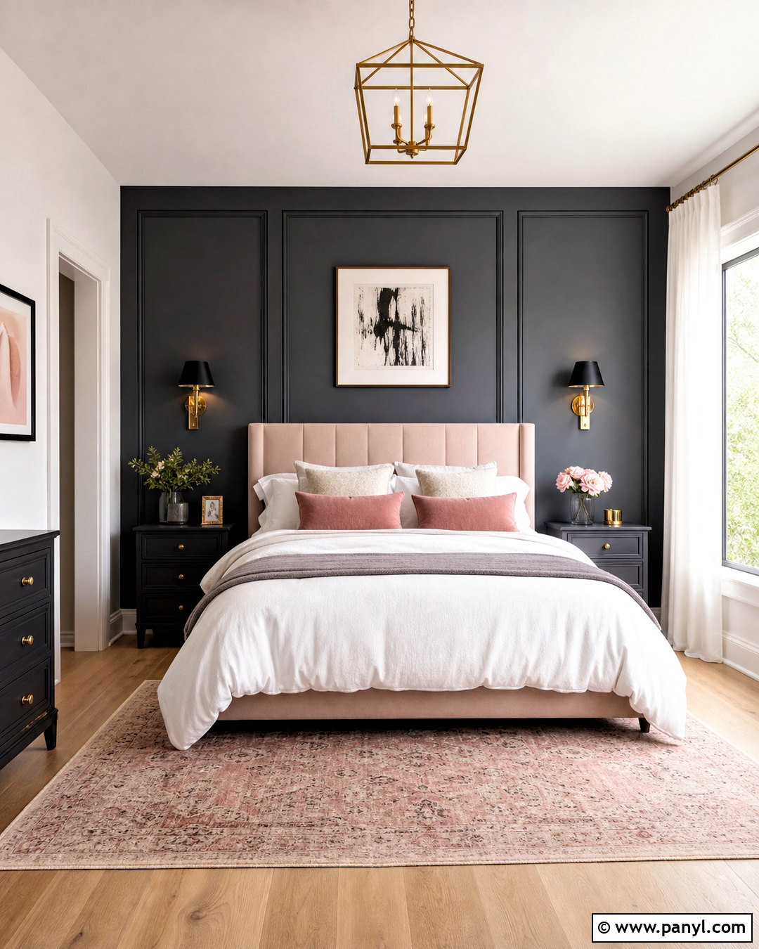Charcoal Gray And Blush Bedroom - 20 aesthetic room color ideas bedroom ideas