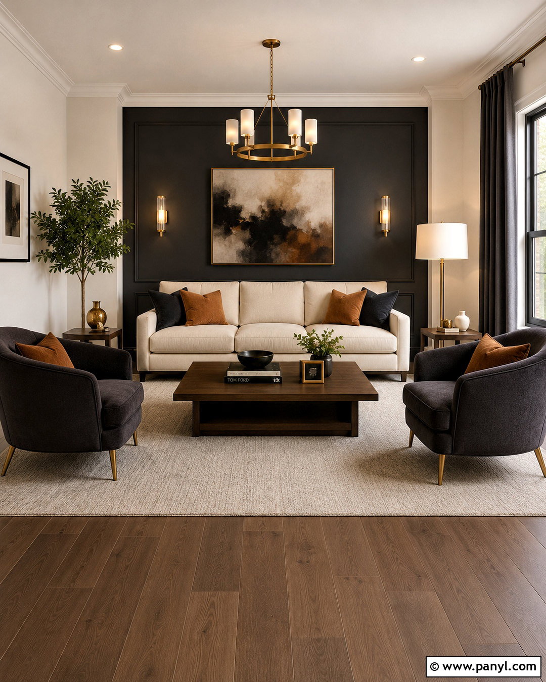 Charcoal Gray And Ivory Drawing Room - 20 drawing room colour combinations